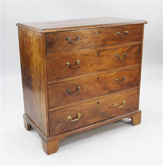 A George III mahogany chest, W.3ft 2in.